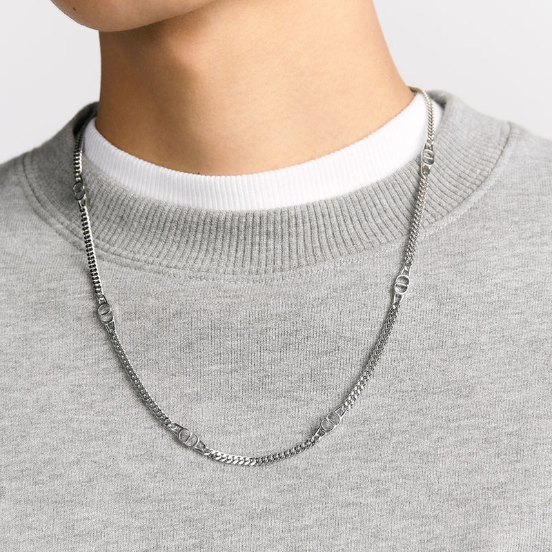 CD Icon Thin Chain Link Necklace