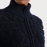 DiorAlps Macrocannage Zipped Cardigan