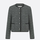 Macrocannage Cropped Jacket