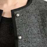 Macrocannage Cropped Jacket