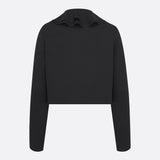 Cropped Jacket with Removable Ruched Collar