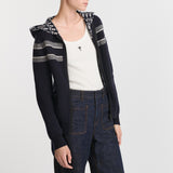 Reversible Zipped Cardigan with Hood