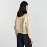 Macrocannage Zipped Cardigan