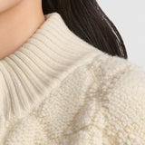 Macrocannage Zipped Cardigan