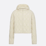 Cannage Zipped Cardigan with Hood