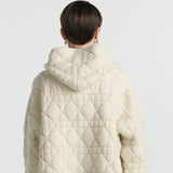 Cannage Zipped Cardigan with Hood