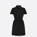 Fitted Dress with CD Buttons