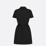 Fitted Dress with CD Buttons