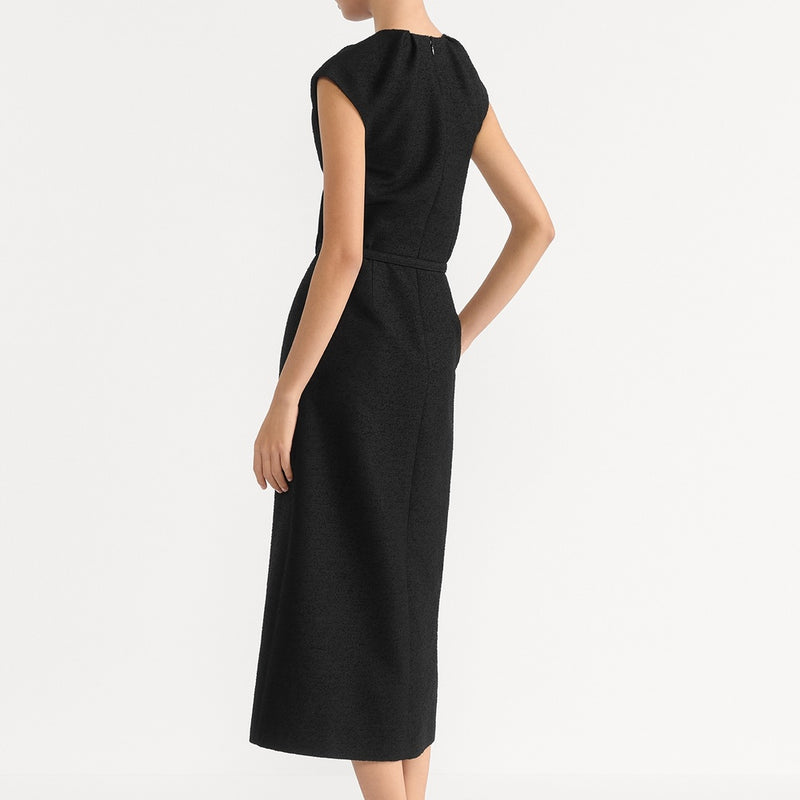 Mid-Length Belted Dress