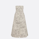 Mid-Length Belted Bustier Dress