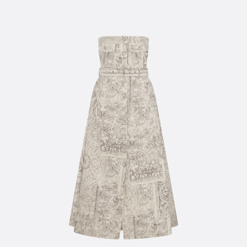 Mid-Length Belted Bustier Dress