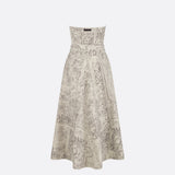 Mid-Length Belted Bustier Dress