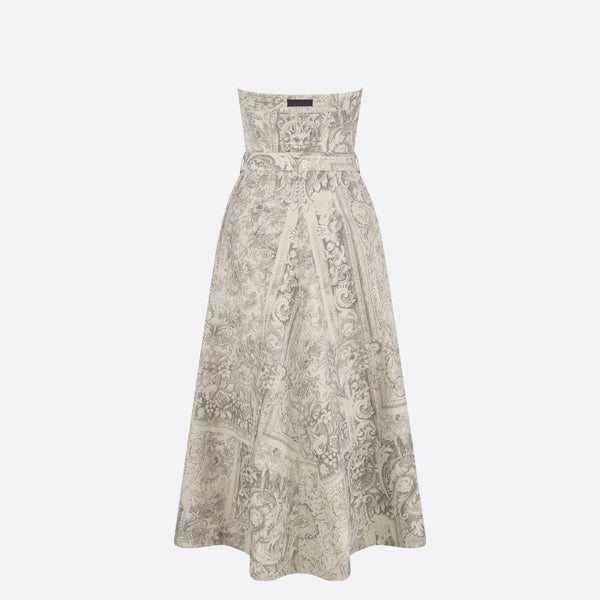 Mid-Length Belted Bustier Dress