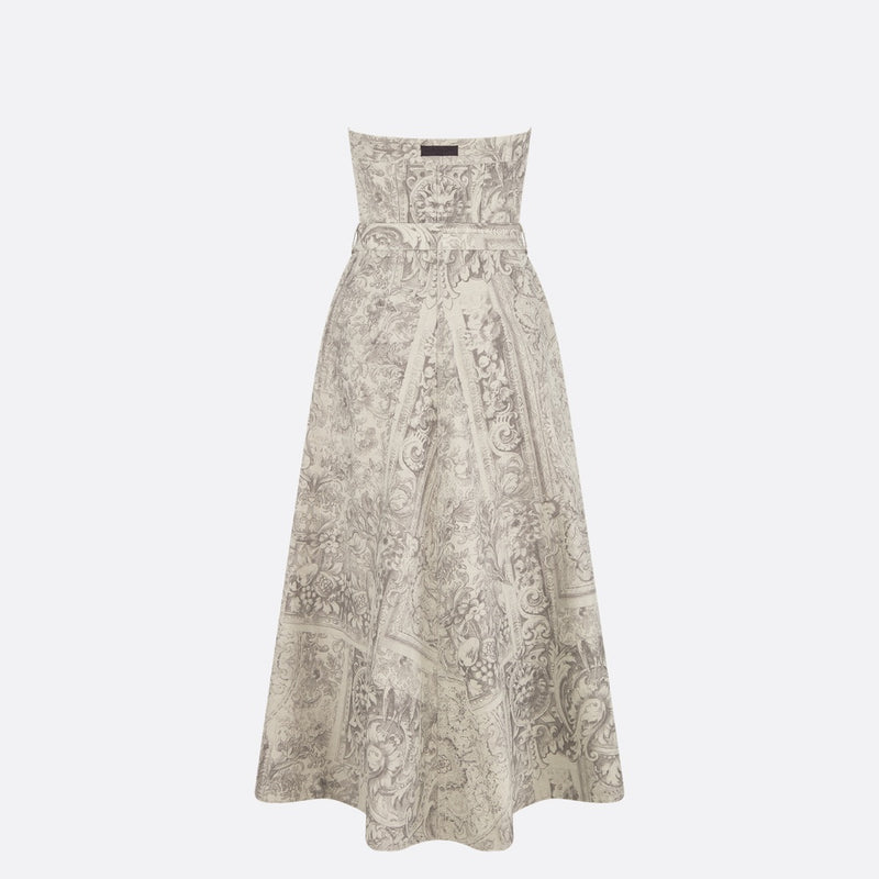 Mid-Length Belted Bustier Dress