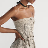 Mid-Length Belted Bustier Dress