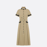 Mid-Length Flared Shirtdress