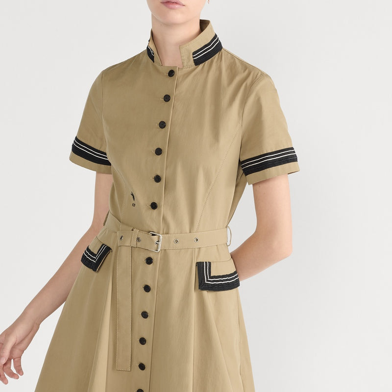Mid-Length Flared Shirtdress