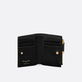 Dior Caro Dahlia Wallet with Crystals