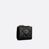 Dior Caro Dahlia Wallet with Crystals