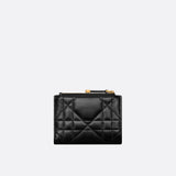 Dior Caro Dahlia Wallet with Crystals