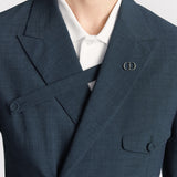 Double-Breasted Jacket with Buttoned Strap