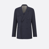 Double-Breasted Jacket with Buttoned Strap