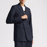 Double-Breasted Jacket with Buttoned Strap