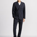 Double-Breasted Jacket with Buttoned Strap