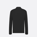 Oblique Jacket with Buttoned Strap and CD Icon Embroidery