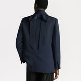 Jacket with Shawl Collar and Removable Bow