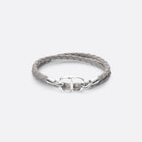 CD Icon Braided Leather Double Bracelet