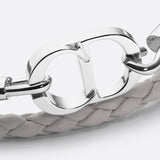 CD Icon Braided Leather Double Bracelet