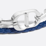 CD Icon Braided Leather Double Bracelet