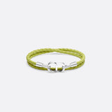 CD Icon Woven Leather Double Bracelet
