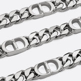 CD Icon Thin Chain Link Necklace