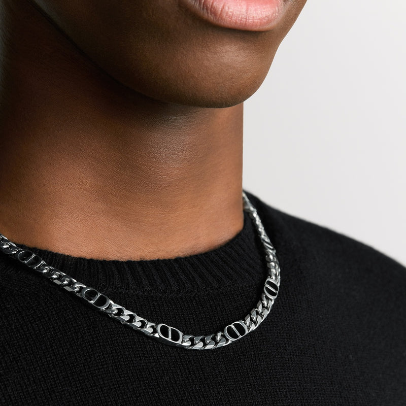 CD Icon Thin Chain Link Necklace