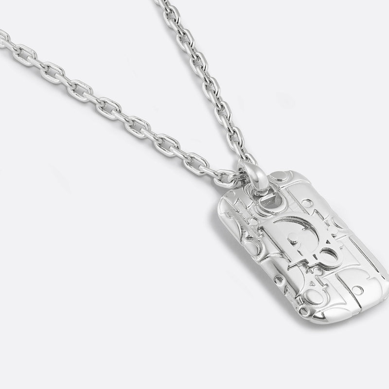 Dior Oblique Plate Pendant Necklace
