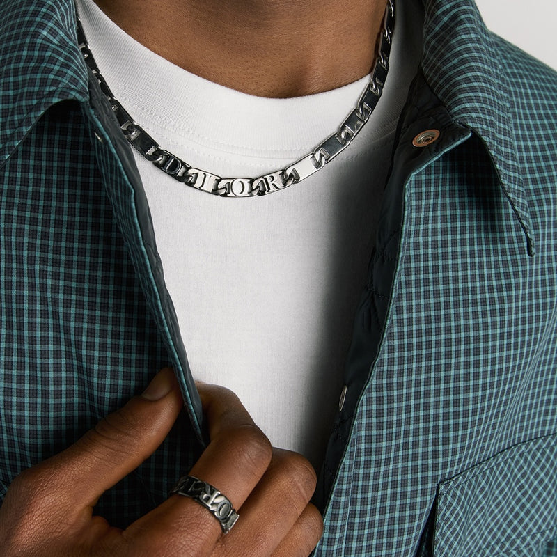 Dior Contrast Chain Link Necklace