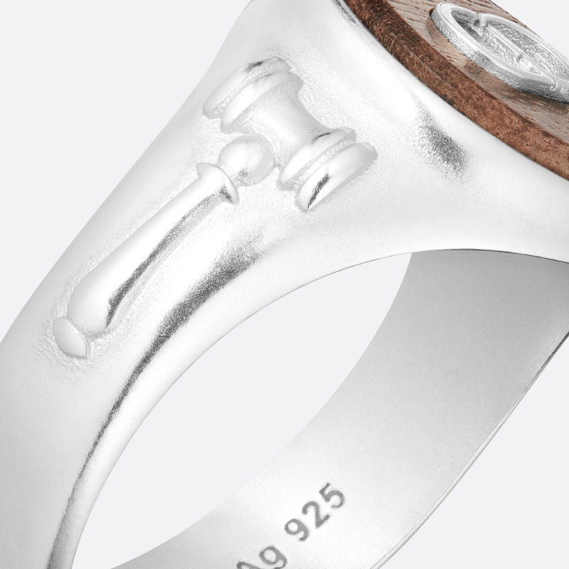 Knock on Wood Signet Ring