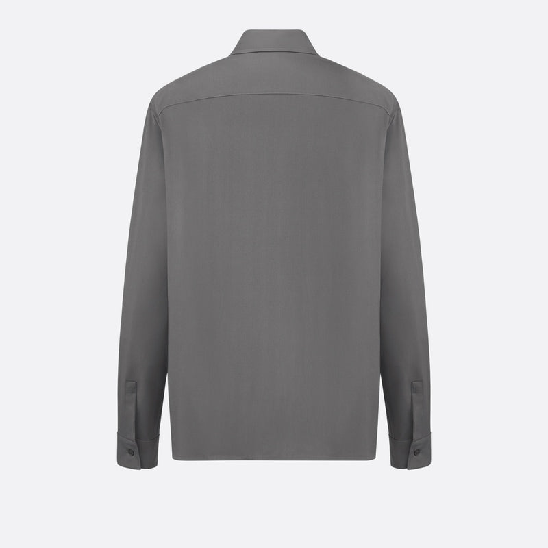 Zipped Shirt with CD Icon Embroidery