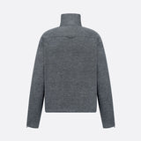 Zipped Shirt with Dior Ribbon Embroidery