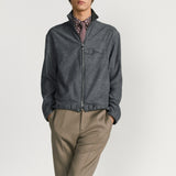 Zipped Shirt with Dior Ribbon Embroidery