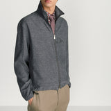 Zipped Shirt with Dior Ribbon Embroidery