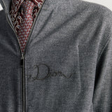 Zipped Shirt with Dior Ribbon Embroidery