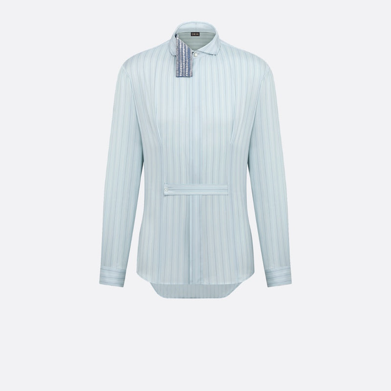 Shirt with Embroidered Micro Tie