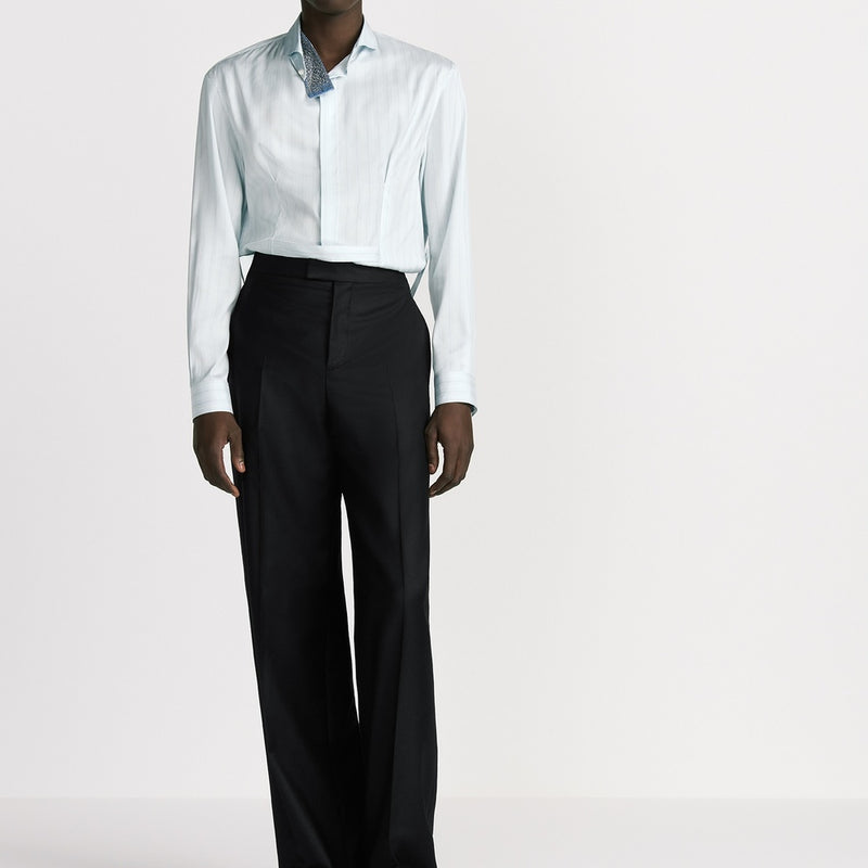 Shirt with Embroidered Micro Tie