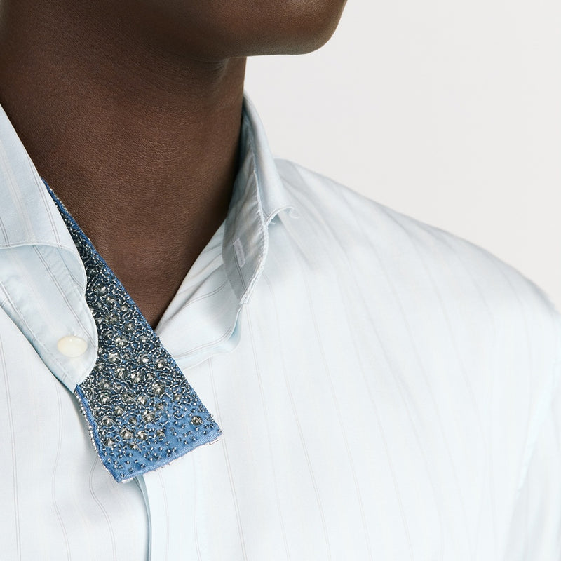 Shirt with Embroidered Micro Tie