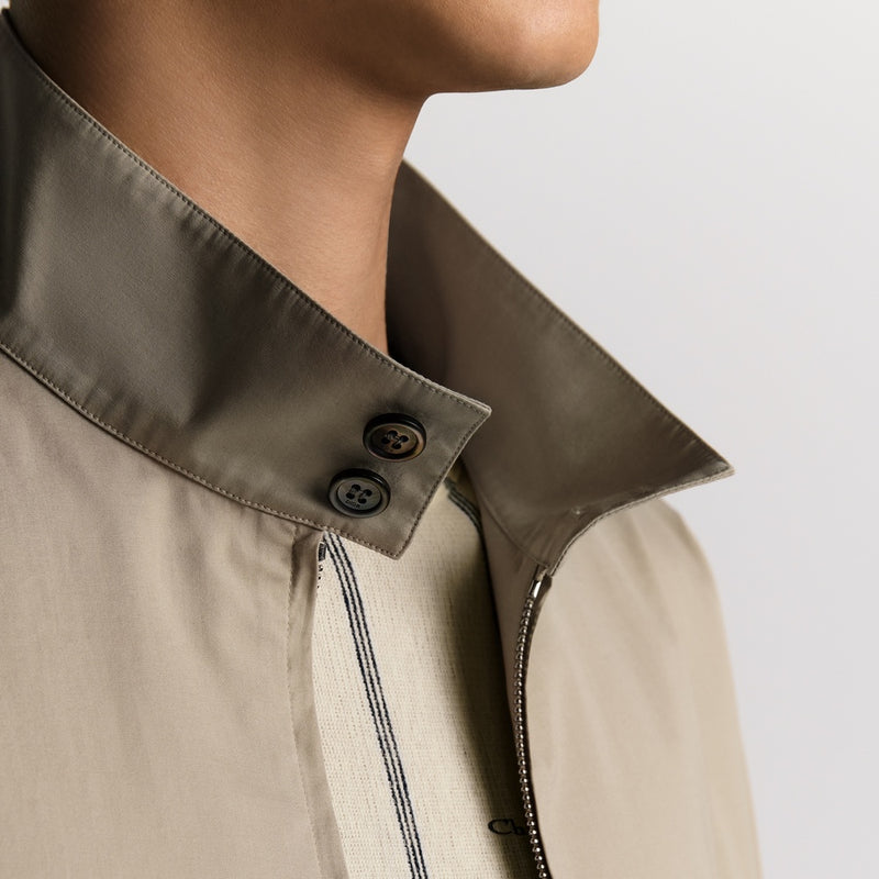 Zipped Shirt with Christian Dior Couture Embroidery