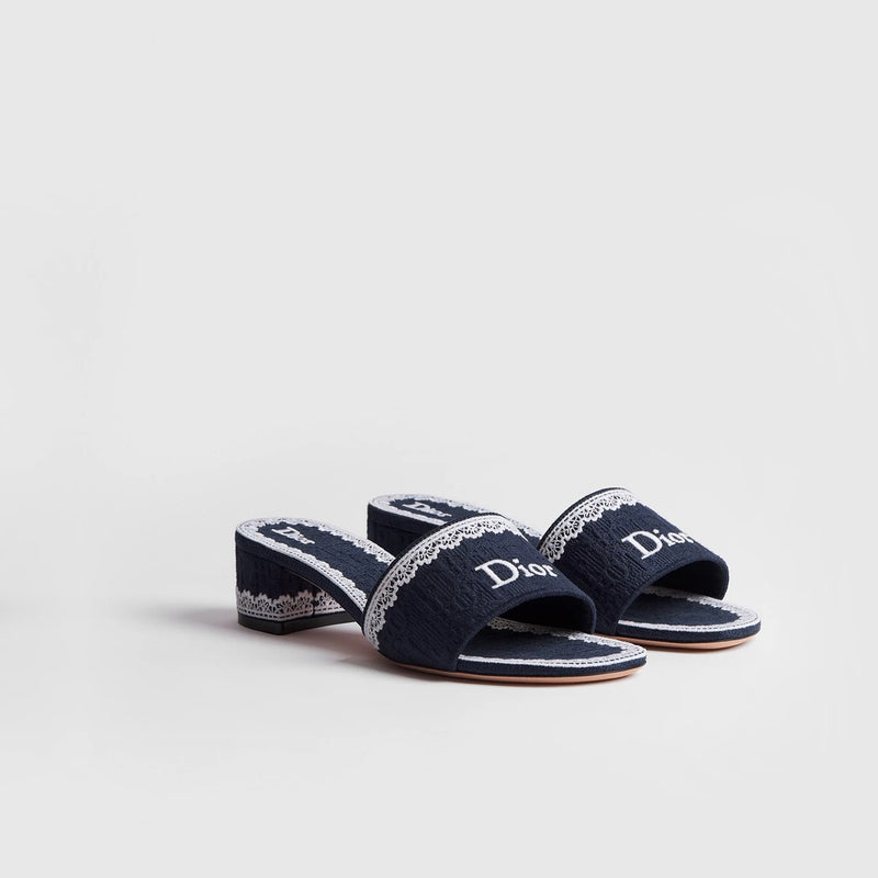 Dior Dior Dentelle Block Heel Slide KCO530OCC_S32N – BORDER-GARA