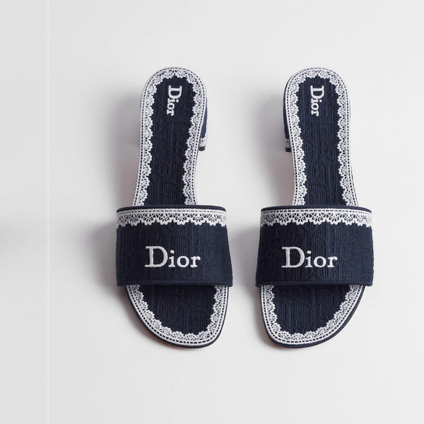 Dior Dior Dentelle Block Heel Slide KCO530OCC_S32N – BORDER-GARA